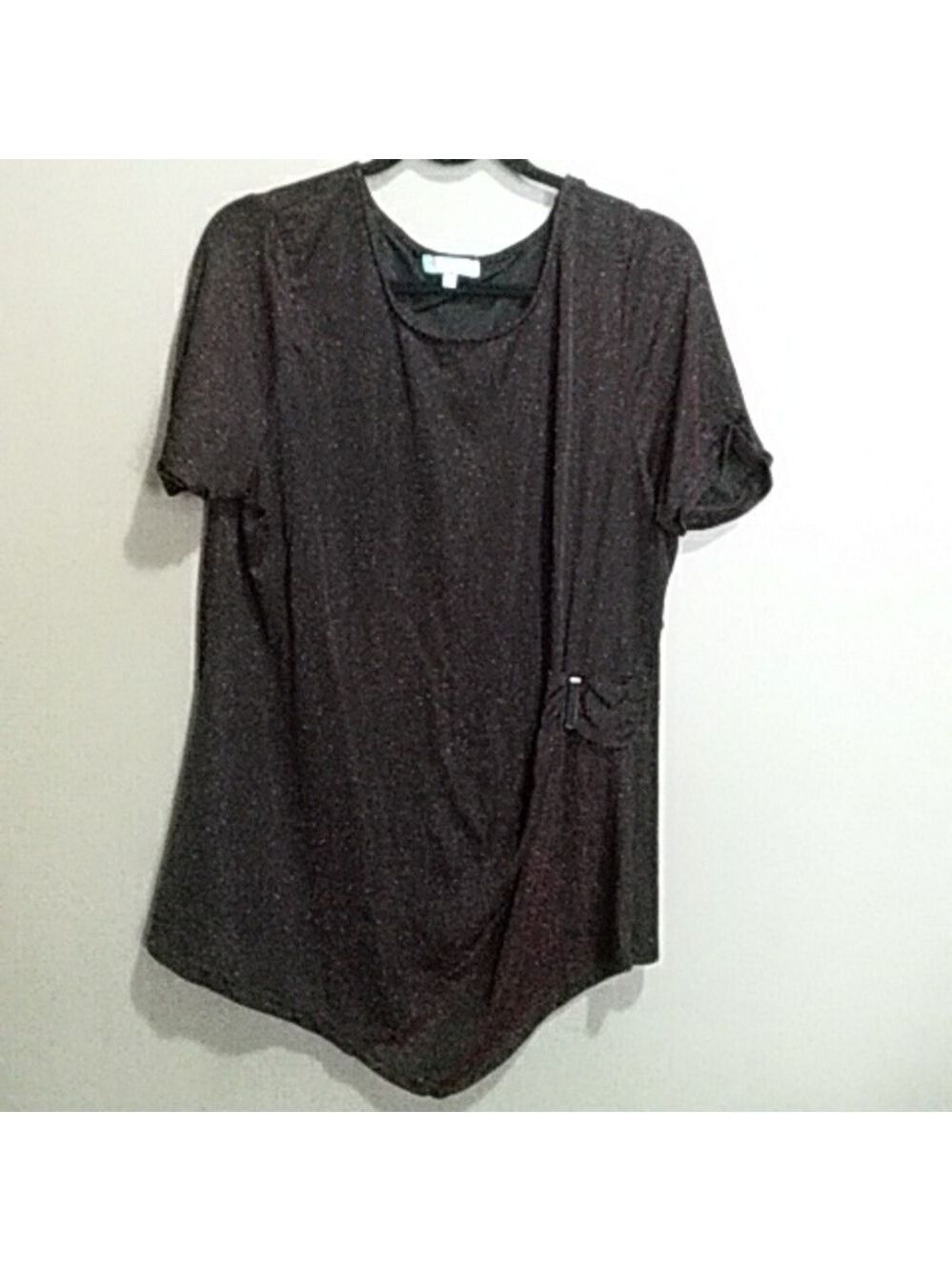 Penmans black and red metallic top size xl with silver buckle accent